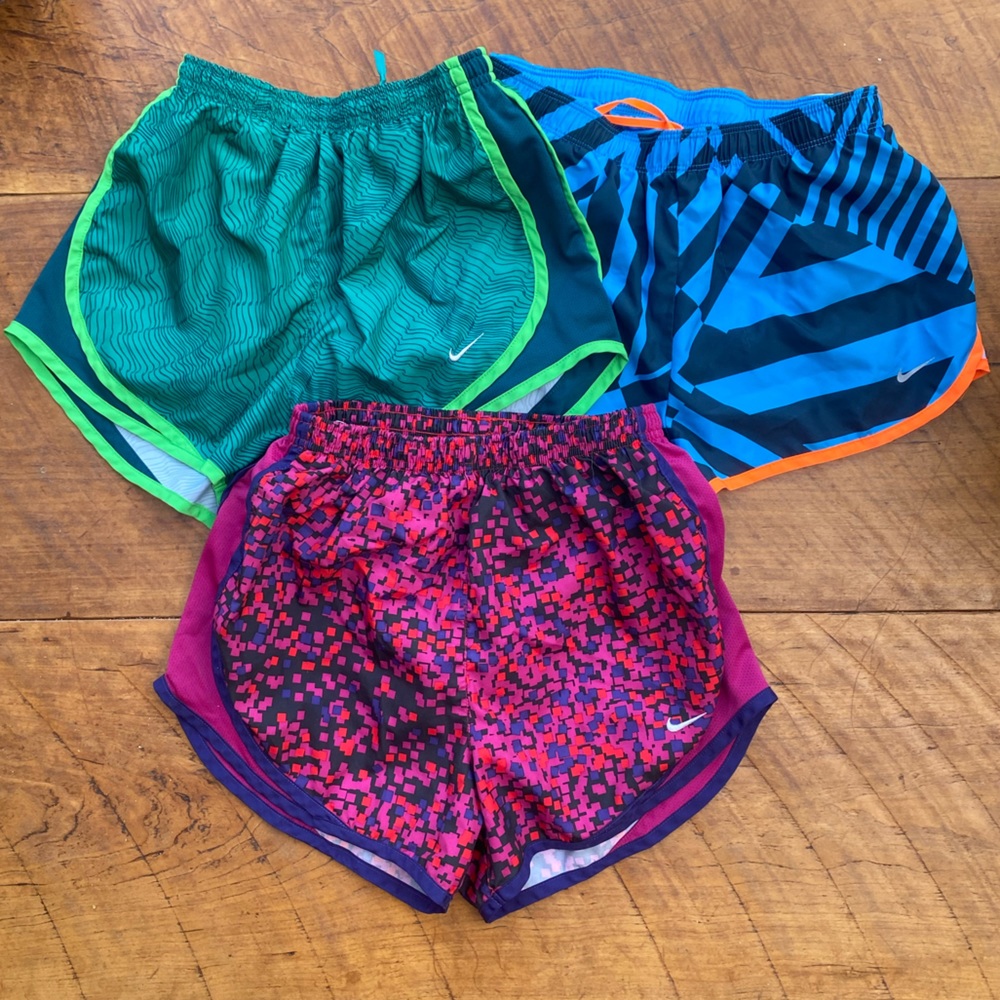 Patterned Nike Running Shorts- Set of 3